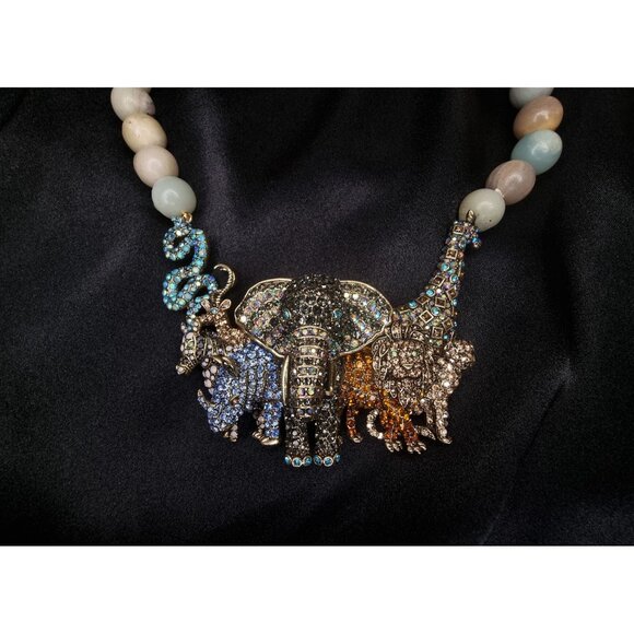 Heidi Daus Safari-Themed Necklace With Beaded Strand & Multicolor Crystal Animal - Picture 4 of 6